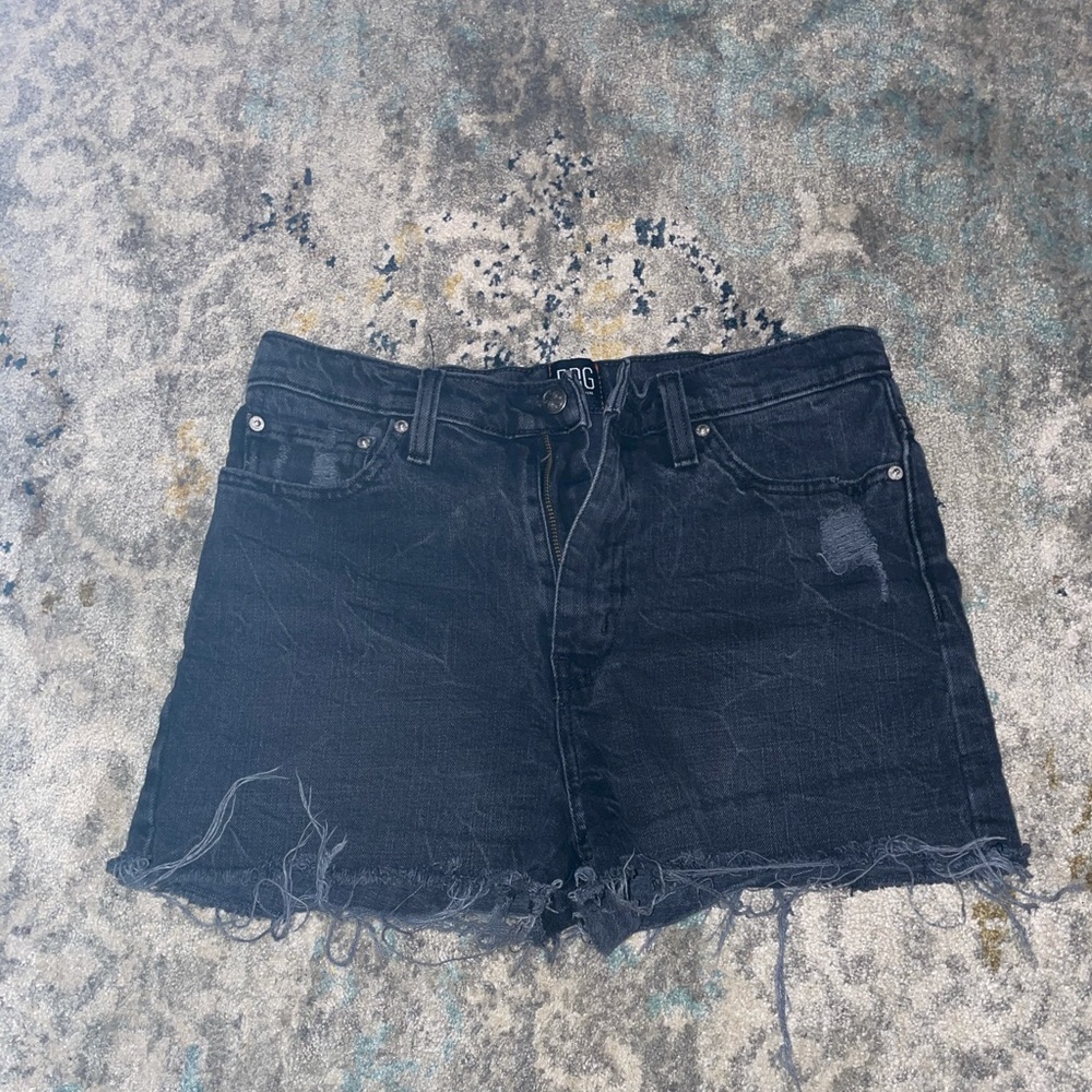 Black Distressed BDG UO Shorts